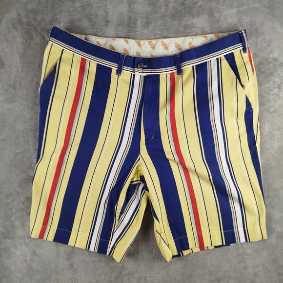 Loudmouth Golf Other - Loudmouth The Hamptons Golf Multicolor Stripe Shorts Mens XL Flat Front